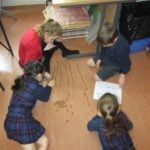 Children at Queen's House take part in a maths investigation morning