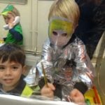 Queen's House pupils all aboard the spaceship