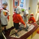 Reception children took The Magic Carpet back in time