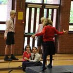 Year 6 Drama at The Abbey: The Nativity Story in a series of freeze-frames