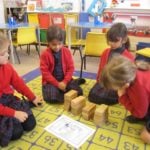 Children at Queen's House take part in a maths investigation morning