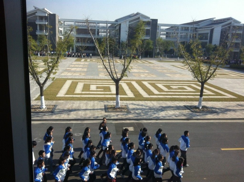 Running through the school