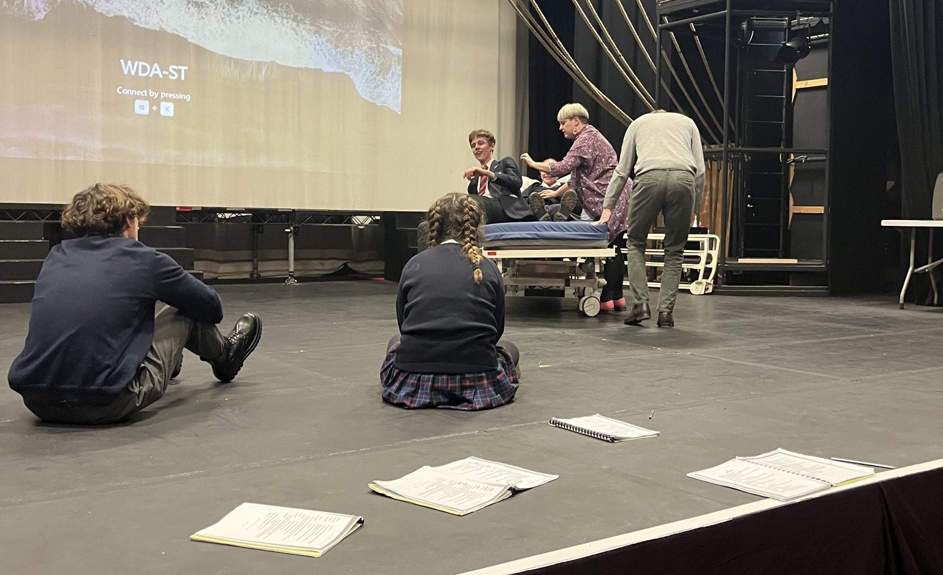 Rehearsals Continue for 'A Monster Calls' - Woodbridge School