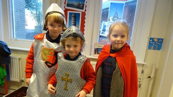Reception children took The Magic Carpet back in time